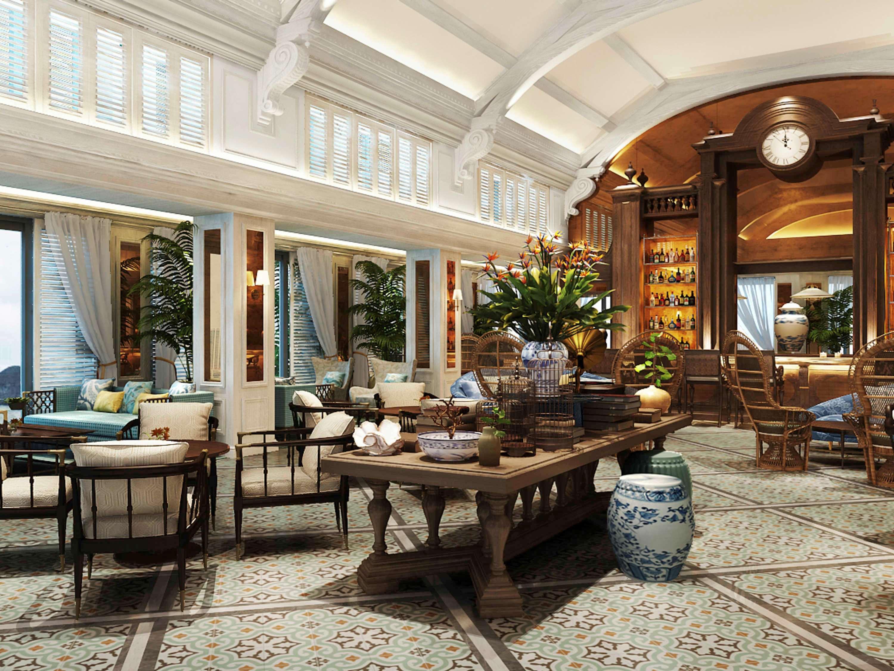 Hotel Perle D'Orient Cat Ba - Mgallery Chan Chau Esterno foto The lobby of the hotel